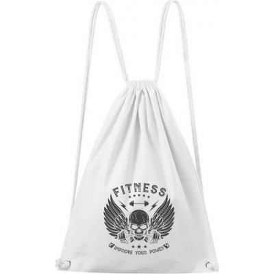 Dobrý triko bavlněný batoh Fitness Bílá – Hledejceny.cz