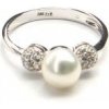 Prsteny Pattic Prsten z bílého zlata s mořskou perlou a zirkony BV505601W