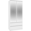 Šatní skříň Expedo Ariva S90 se zrcadly bílá
