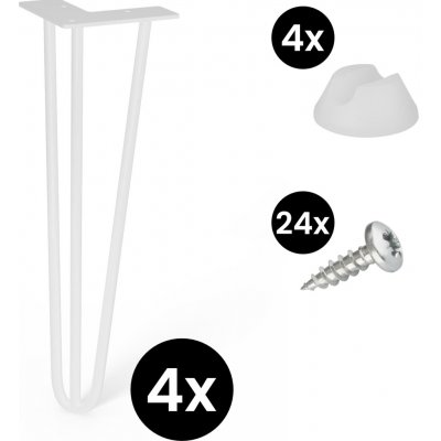 Walteco Hairpin 406 mm 3ramenná bílá 50543 4 ks – Zboží Dáma