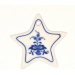 Český porcelán Vánoční ozdoba hvězdička cibulový porcelán 18302 – Hledejceny.cz