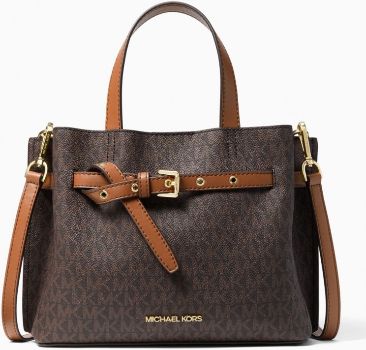 Michael Kors kabelka Emilia small satchel logo brown od 6 250 Kč