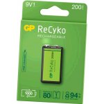 GP Recyko 6F22 9V 200 mAh 1ks 1032521020 – Zboží Živě