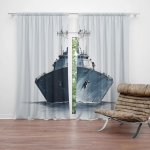 Sablio Závěs Válečná loď na klidném moři: 2ks 140x250cm – Hledejceny.cz