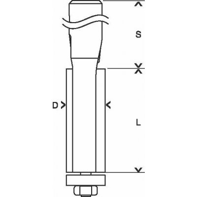 Zarovnávací fréza 8 mm, D1 12,7 mm, L 25,4 mm, G 71,5 mm BOSCH 2608629381 – Hledejceny.cz