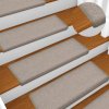Schody zahrada-XL Kobercové nášlapy na schody 15 ks 65x21x4 cm taupe