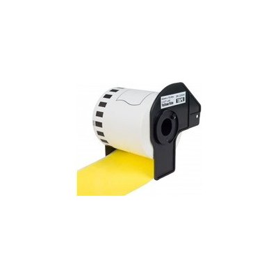 Páska PrintLine kompatibilní s Brother DK-22606 Páska, pro tiskárny štítků, kompatibilní s Brother DK-22606, pro Brother QL, papírová role, 62mm x 15,24m, žlutá PLLB19 – Zboží Živě