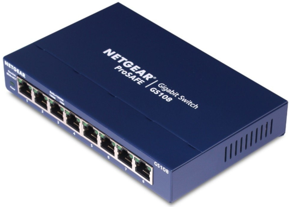 Switch Netgear - 8 ports GS108 Switch Ethernet-Switch 8 ports 10/10