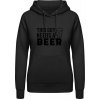 Dámská mikina s potiskem AWDis Hoodie mikina Nápis Tenhle chlap potřebuje Pivo Černá