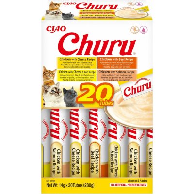 IBN INABA Churu Variety box Chicken and beef - pamlsek - 20 x 14g – Hledejceny.cz