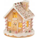 J-Line by Jolipa Vánoční perníková chaloupka s Led světýlky Gingerbread House - 22*22*23 cm - J-Line by Jolipa – Hledejceny.cz