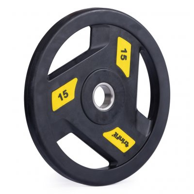 TRINFIT olympijský kov pogumovaný 15 kg / 50 mm – Zboží Dáma