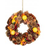 MagicHome Vianoce Věnec MagicHome Nature, podzimní, oranžový, 30 cm – Hledejceny.cz