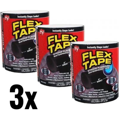 Univerzální a vodotěsná lepící páska - Flex Tape (černá) 3 kusy = množstevní SLEVA – Zboží Mobilmania