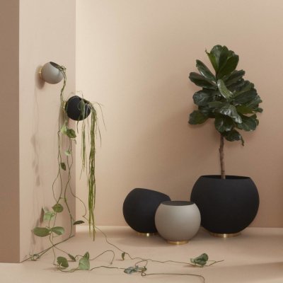 AYTM Nástěnný květináč Globe, Ø 21 cm, černý, hliník - 509210002012 – Hledejceny.cz