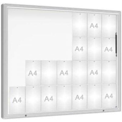 PROCITY Venkovní vitrína model 2000, 28 x A4, sklo, elox | Zboží Auto