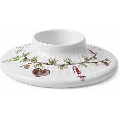 KÄHLER Porcelánový svícen Hammershøi Christmas 13 cm, bílá barva, porcelán – Zboží Dáma