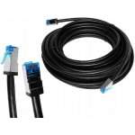 Logilink CQ7103S patch, S/FTP, 6a, licna, Cu, PE, 15m, černý – Zboží Živě