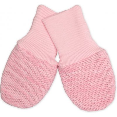Baby Nellys Pletené kojenecké rukavičky 1 pár růžový melírek – Hledejceny.cz