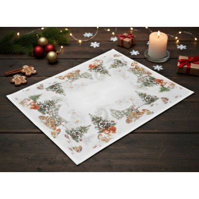 Mybesthome Vánoční dekorační ozdobný ubrousek FABIAN 32x45cm – Zboží Dáma