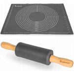 Brunbeste 2972 ​​Silikonová podložka 50x40cm s válečkem na těsto 23x4cm – Sleviste.cz