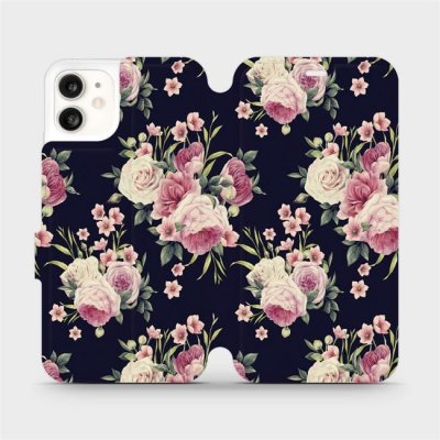 Pouzdro Mobiwear Parádní flip Apple iPhone 11 - V068P - Růžičky