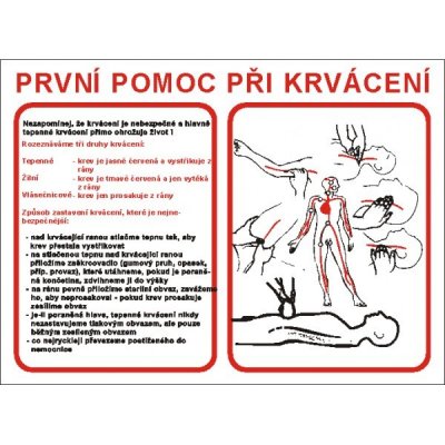 První pomoc při krvácení | Plast, A3 – Zbozi.Blesk.cz