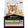 Granule pro kočky Pro Plan Cat Adult Sterilised Delicate Digestion kuře 3 kg