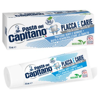 Pasta del Capitano Placca e Carie zubní pasta proti zubnímu kazu 100 ml – Zbozi.Blesk.cz