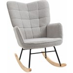 Homcom Křeslo houpací z masivního dřeva šedé 839-613V00LG – Zbozi.Blesk.cz