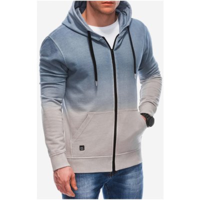 Ombre Clothing s kapucí šedo-modrá