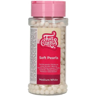 Fun Cakes Soft Pearls - perly střední bílé 60 g