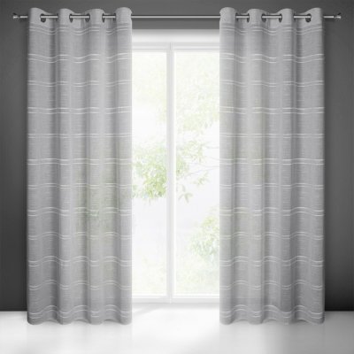 EUROFIRANY ZÁCLONA NA KROUŽCÍCH ARCADIA 140 X 250 CM STŘÍBRNÁ – Hledejceny.cz