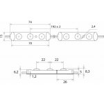 MCLED Modul LED 3x SMD2835, 0,72W, 12V, 60mA, 6550K, úhel 160°, IP65 – Zboží Živě