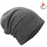 Unuo dětská čepice z teplákoviny spadená Grafitová šedá – Zboží Mobilmania