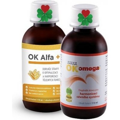 OK Alfa+ 115 ml OK Omega+ 115 ml sada pro harmonizaci cévního systému – Hledejceny.cz
