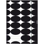 Herlitz 3 chlopně A4 s gumou Just Black 50040315 – Zboží Dáma