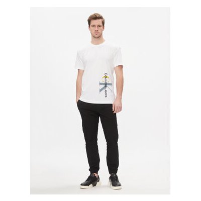 Calvin Klein Jeans T-Shirt Two Tone Monologo J30J324783 Bílá Regular Fit – Hledejceny.cz