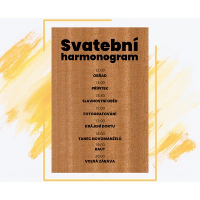 Editovatelný dřevěný harmonogram - Fortis - 100 x 150 mm (do obálky C6), Mahagon – Zbozi.Blesk.cz