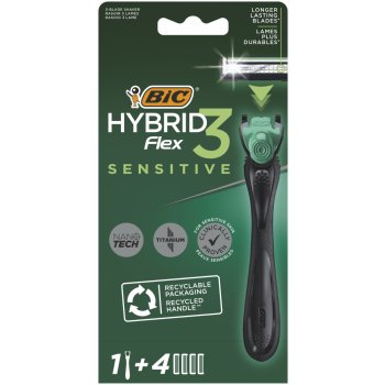 Bic Flex 3 Hybrid Sensitive + břity 4 ks