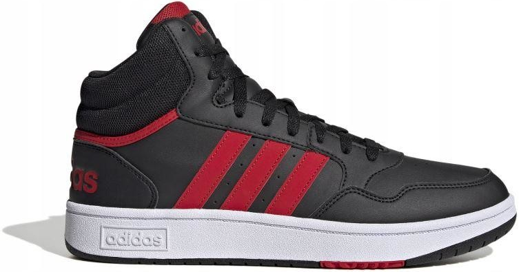 adidas Hoops 3.0 Mid core black/better scarlet/cloud white