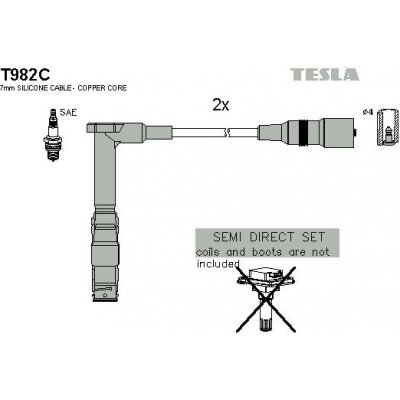 Sada kabelů pro zapalování TESLA T982C – Hledejceny.cz