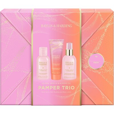 Baylis & Harding Jojoba, Vanilla & Almond Oil pěna do koupele 100 ml + tělový sprej 100 ml + tělové mléko 50 ml – Hledejceny.cz