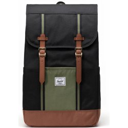 Herschel Retreat New Black Four Leaf Clvr Sddle Brn 23 l