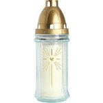 Lampa hřbitovní SVATOZÁŘ skleněná 200g d7,5x22cm bílá II. – Zboží Mobilmania