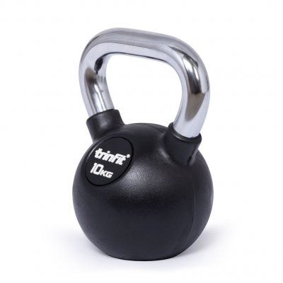 TRINFIT Kettlebell kov guma s chrom madlem 10 kg – Zboží Mobilmania