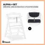 Hauck Alpha+ set 2v1 dřevěná židle, natural + polstrování Melange charcoal – Hledejceny.cz