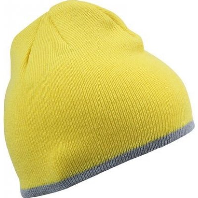 Myrtle Beach beanie with Contrasting Border Žlutá světle šedá – Hledejceny.cz