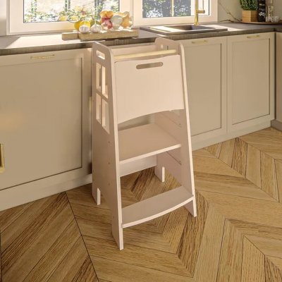 Ourbaby Montessori učící věž kitchen helper white bílá – Zboží Dáma