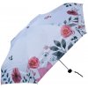 Deštník Clayre & Eef skládací deštník do kabelky s květy bílý